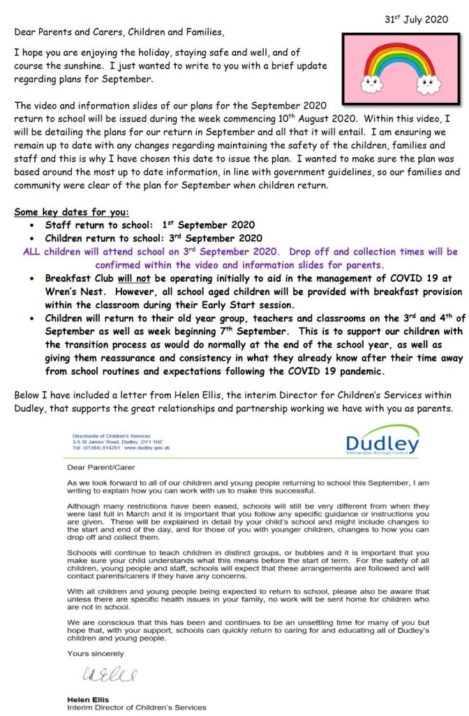 September update page one