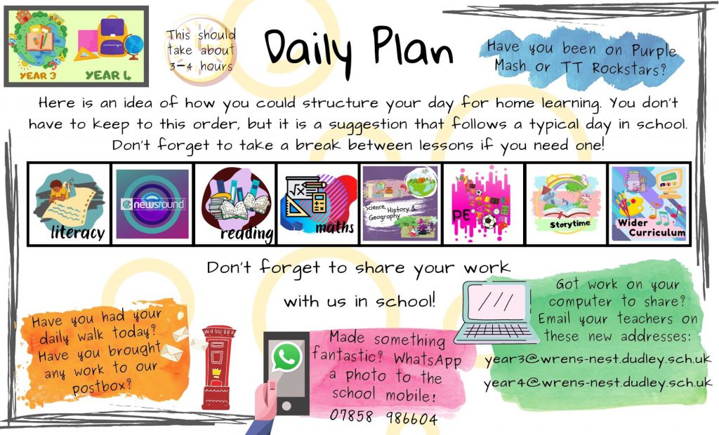 Year 3 and Year 4 Daily Plan